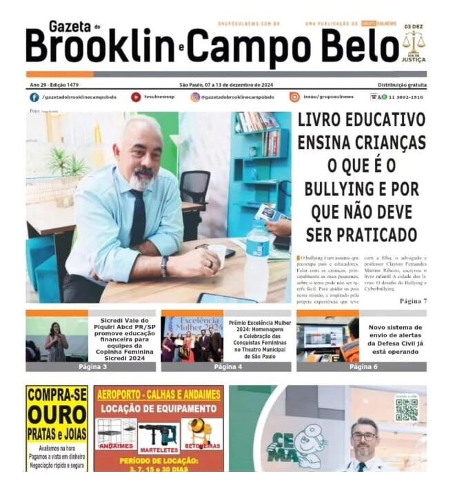 Gazeta do Brooklin e Campo Belo - Livro educativo ensina crianças o que é o bulling